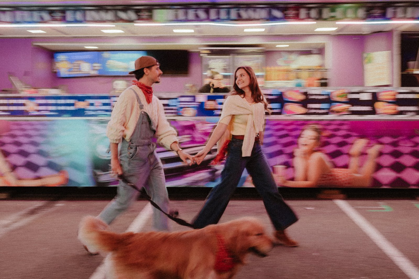 séance couple vintage à la fête forraine